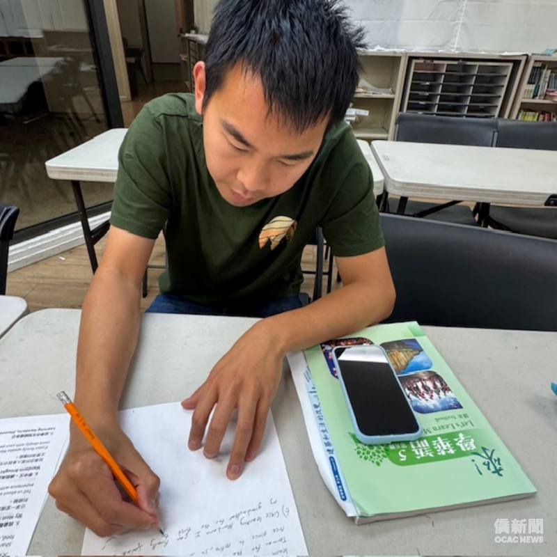 李凱文對學習華語有極大的興趣。（李凱文提供）