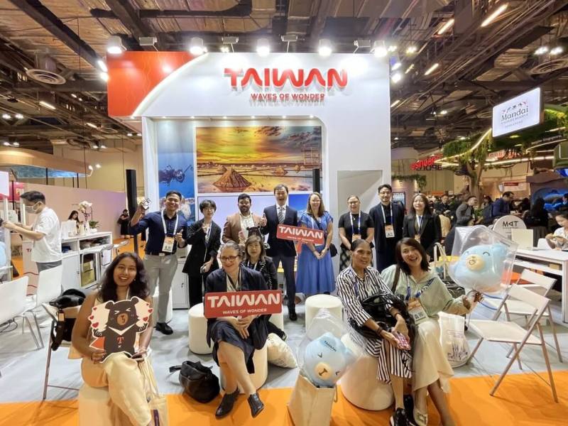 亞洲國際旅遊展（ITB Asia）新加坡登場，觀光署率業者設館參加。（觀光署提供）